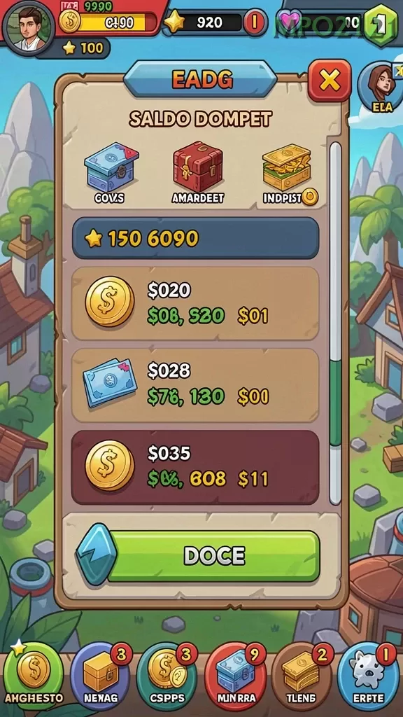 Cuplikan layar INDO126 — menu navigasi